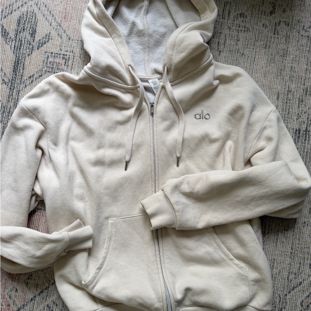 ALO Yoga Cream Hoodie Jacket